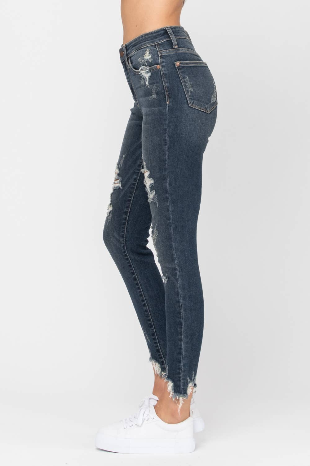 Mid-Rise Skinny Destroyed Hem (Size 15 only): DK / 15(32)
