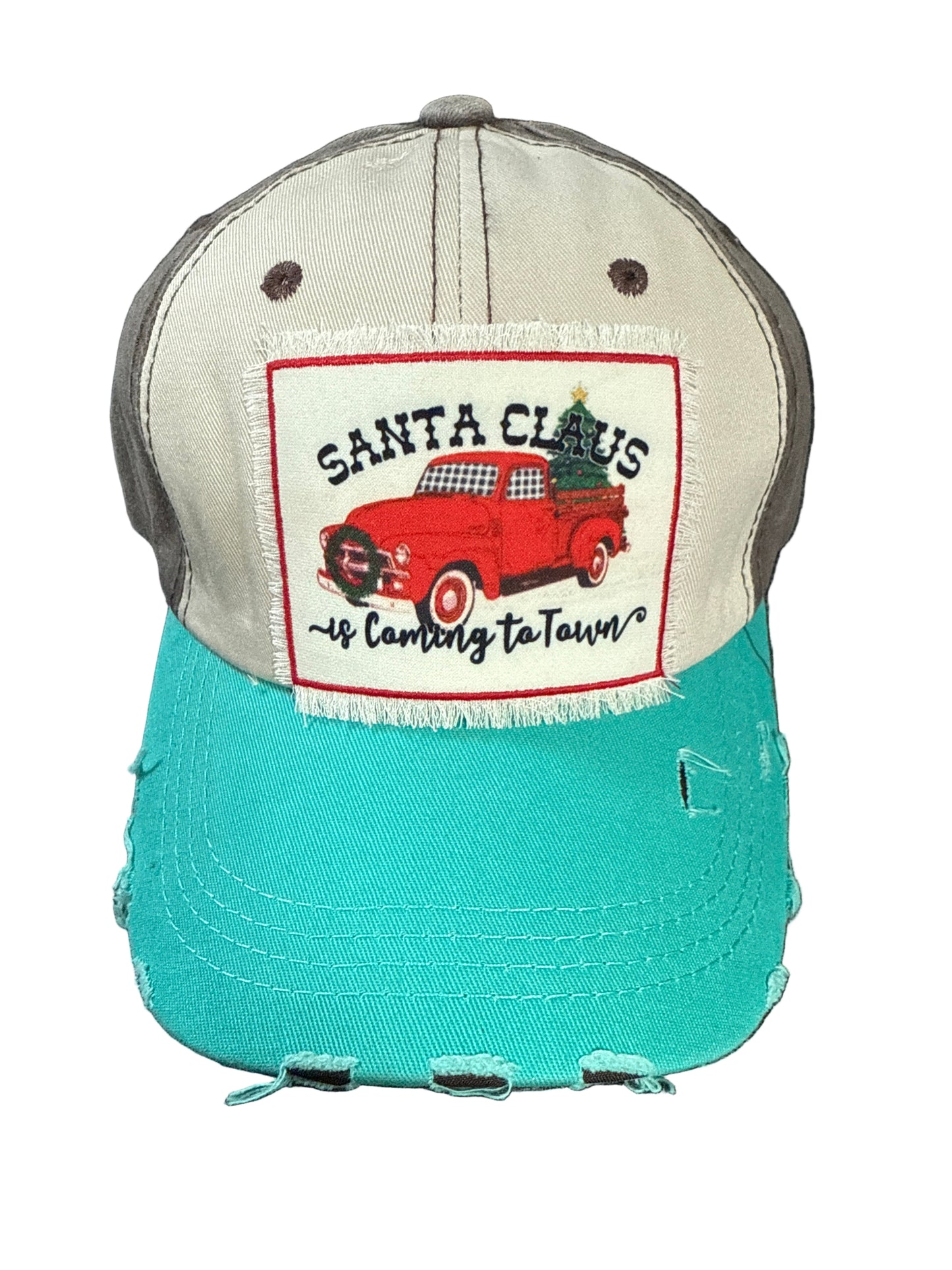 Red Truck Santa Claus Ballcap