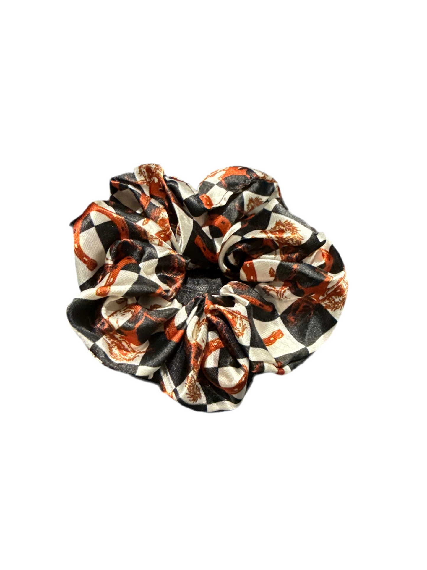 Checkered Horseshoe Dreams Scrunchie