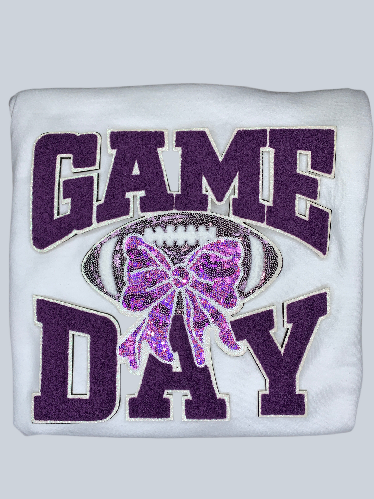 Game Day Football Chenille Sequin Sweatshirt