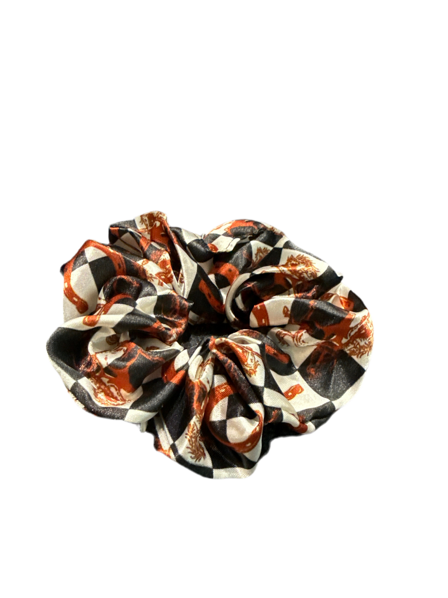 Checkered Horseshoe Dreams Scrunchie