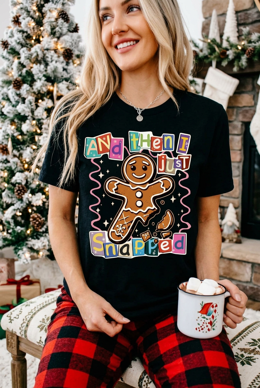 Just Snapped Gingerbread Graphic Tshirt