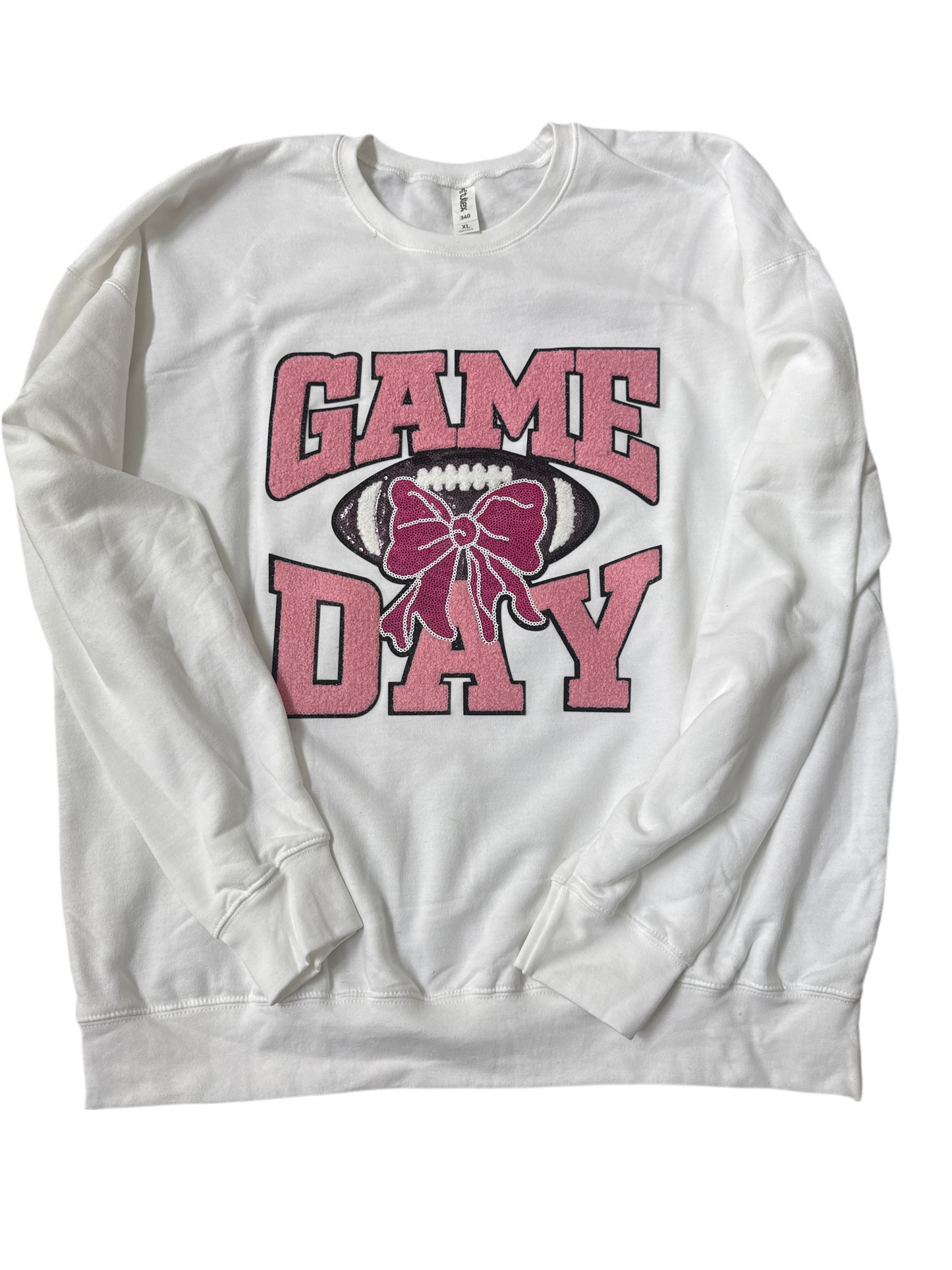 Game Day Football Chenille Sequin Sweatshirt