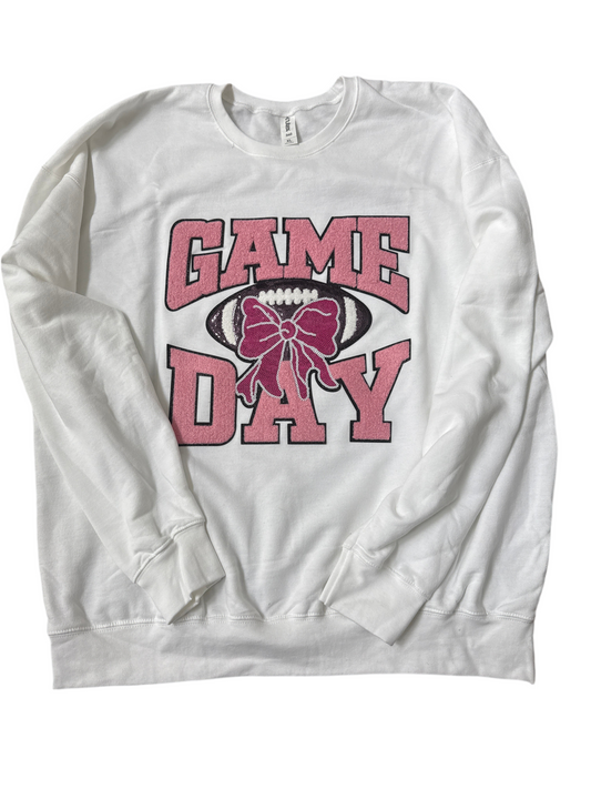 Game Day Football Chenille Sequin Sweatshirt