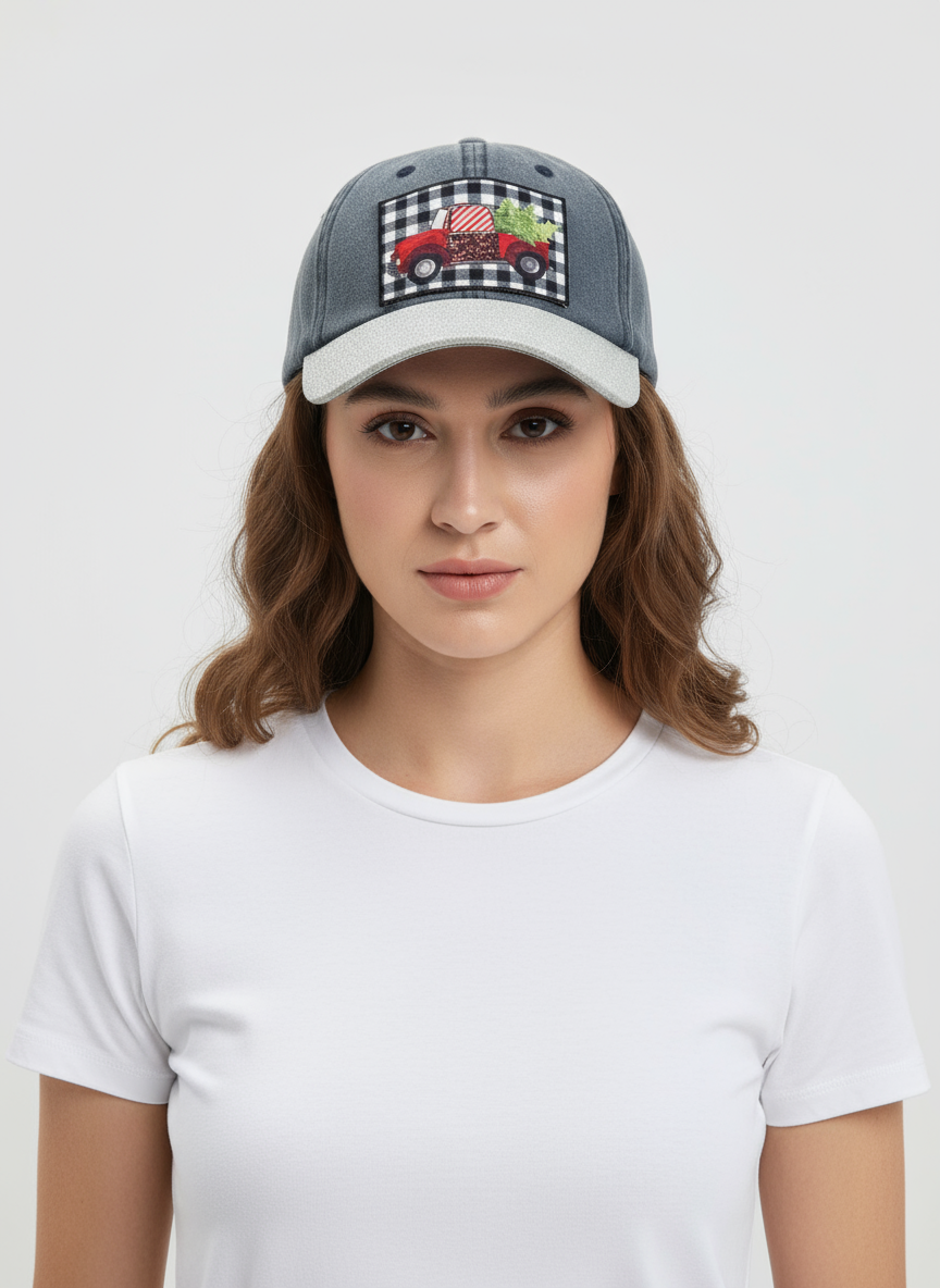 Buffalo Plaid Red Truck Ballcap