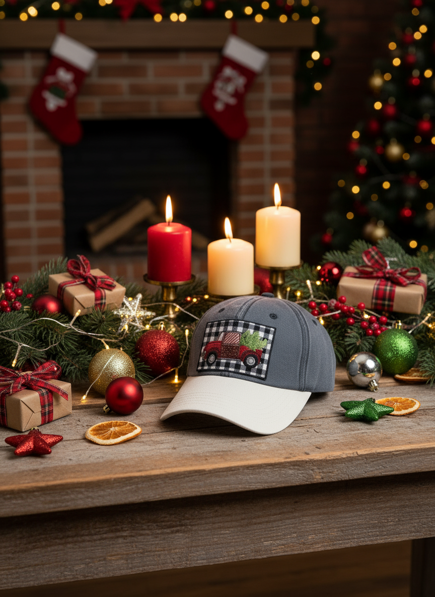 Buffalo Plaid Red Truck Ballcap