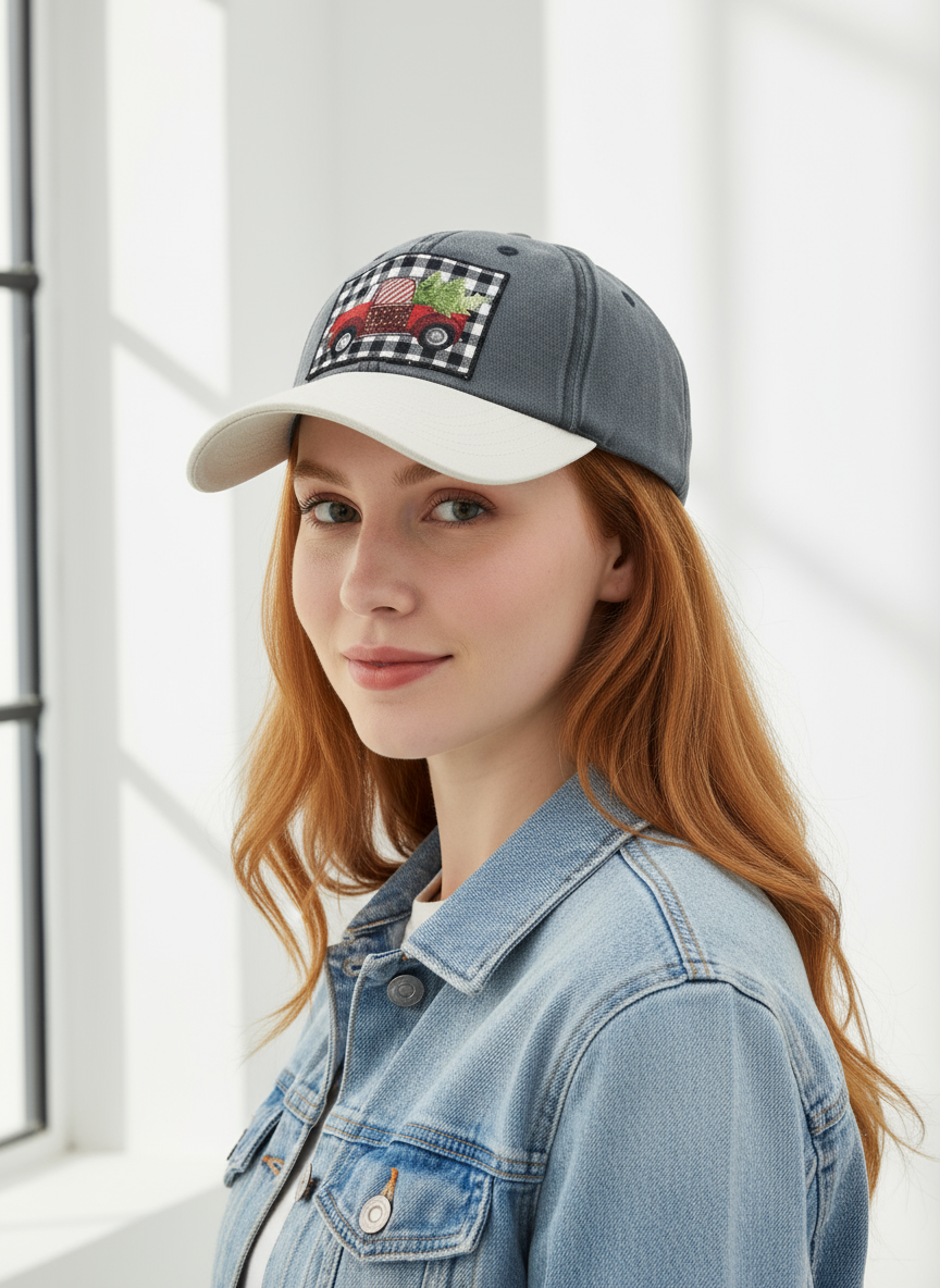 Buffalo Plaid Red Truck Ballcap