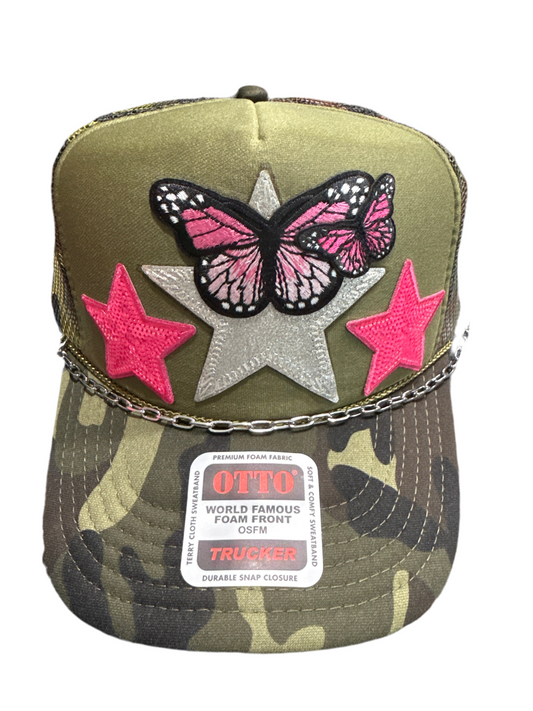 Butterfly Love Camo Trucker Hat