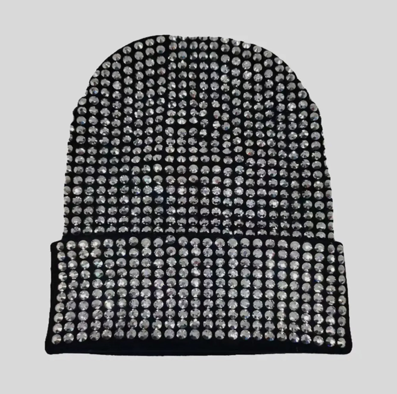 Rhinestone Studded Beanie Hats