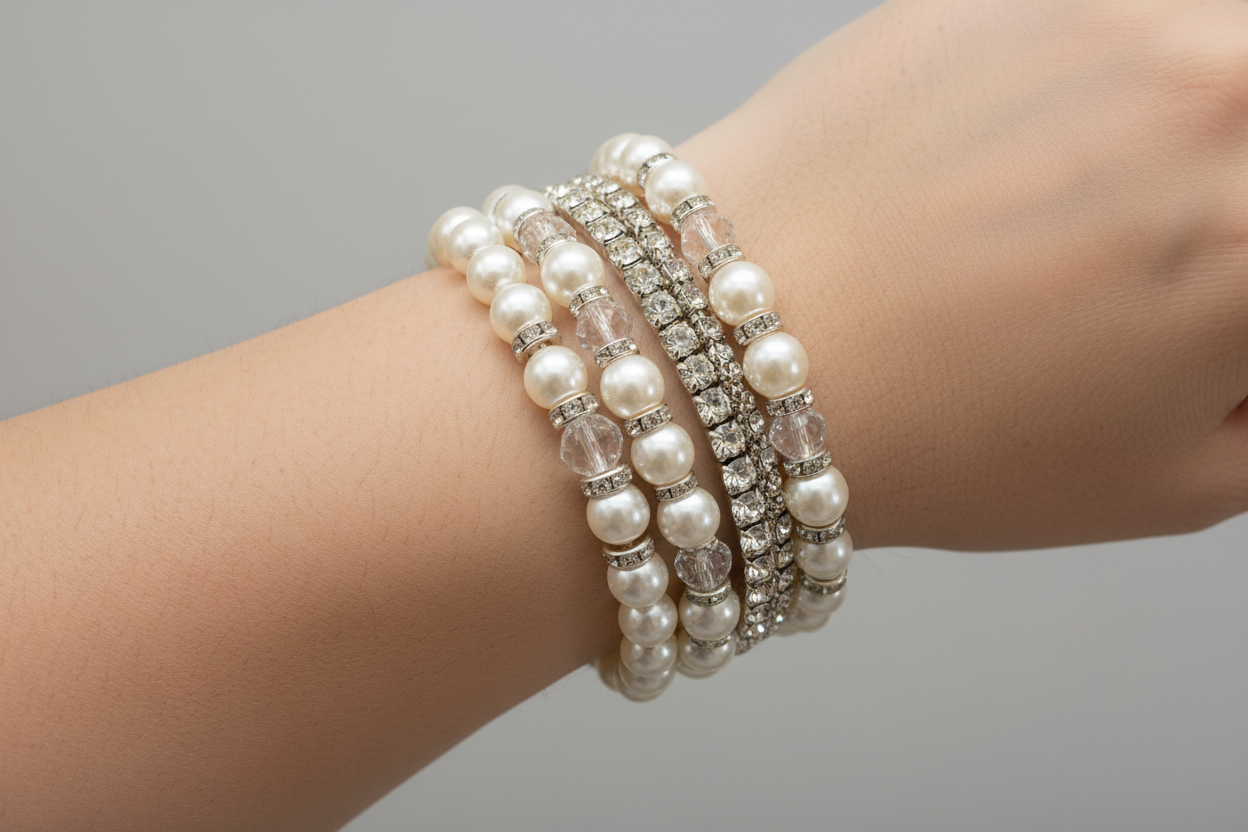 Pearl Stretch Bracelet Set