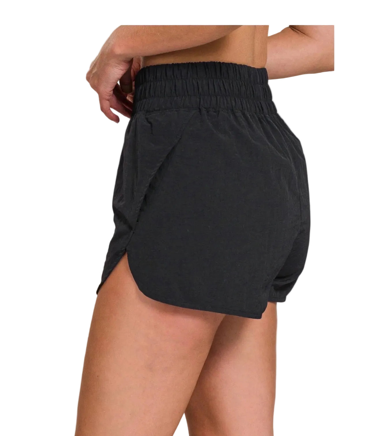 Windbreaker Smocked Waistband Running Shorts