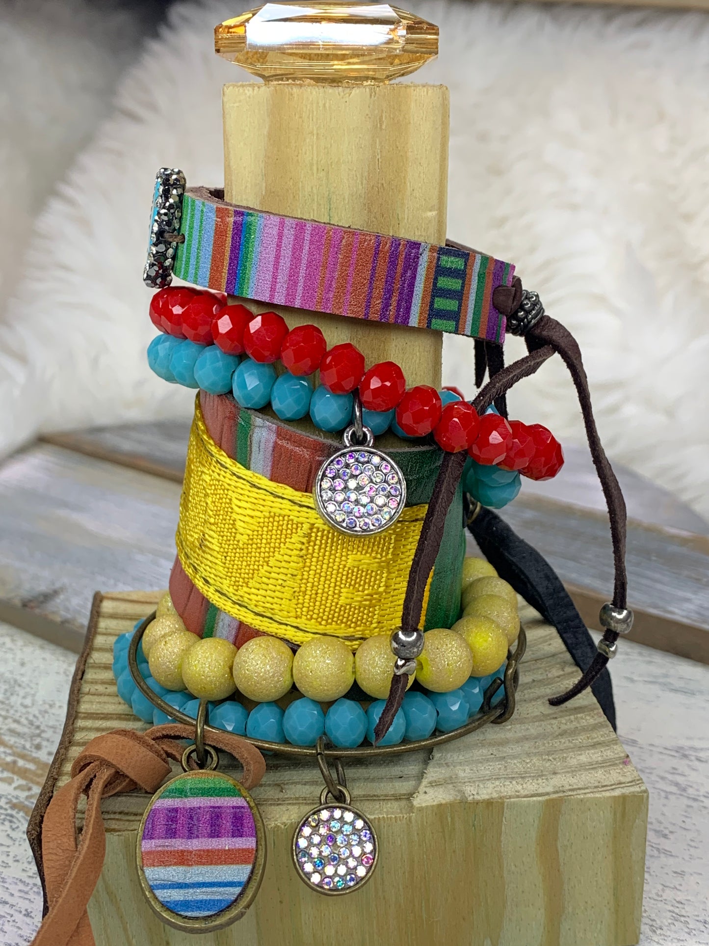 SL Aztec Concho Bracelet Stack