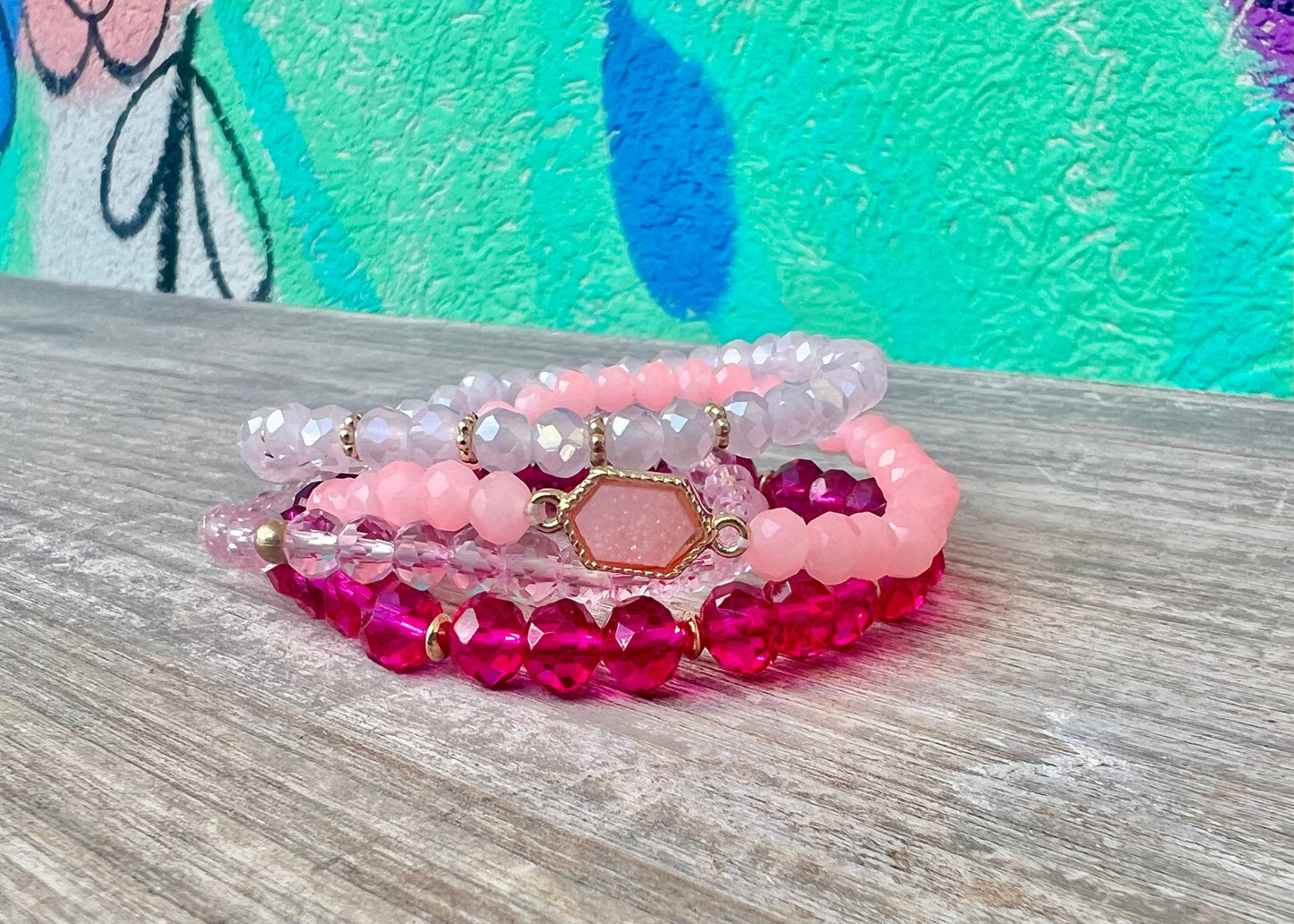 Hello Gorgeous Hot Pink Bracelet Sets