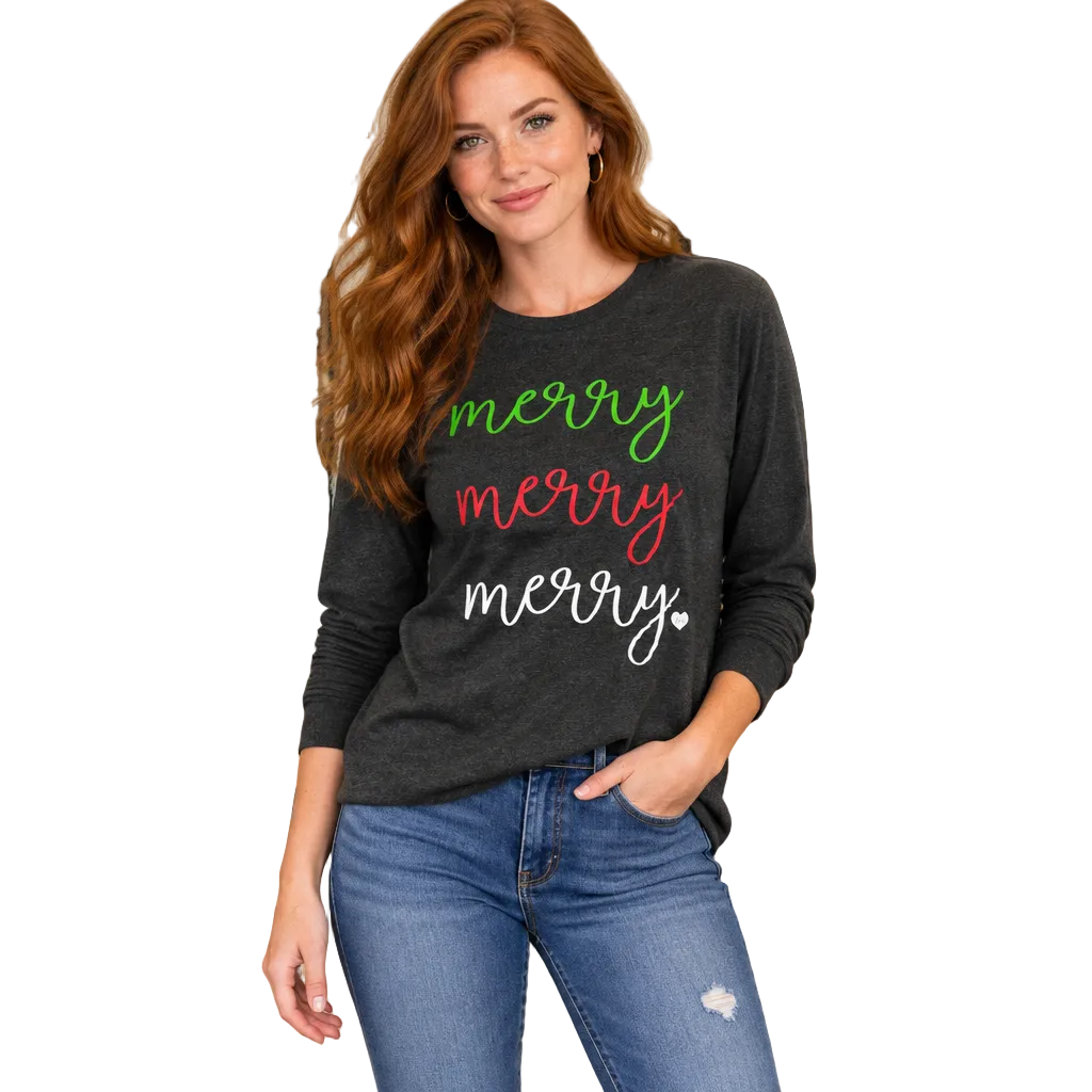 Lulu Mac Merry Merry Merry Long Sleeve T-shirt