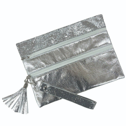 Most Luxurious Silver Sequin Make up Bag