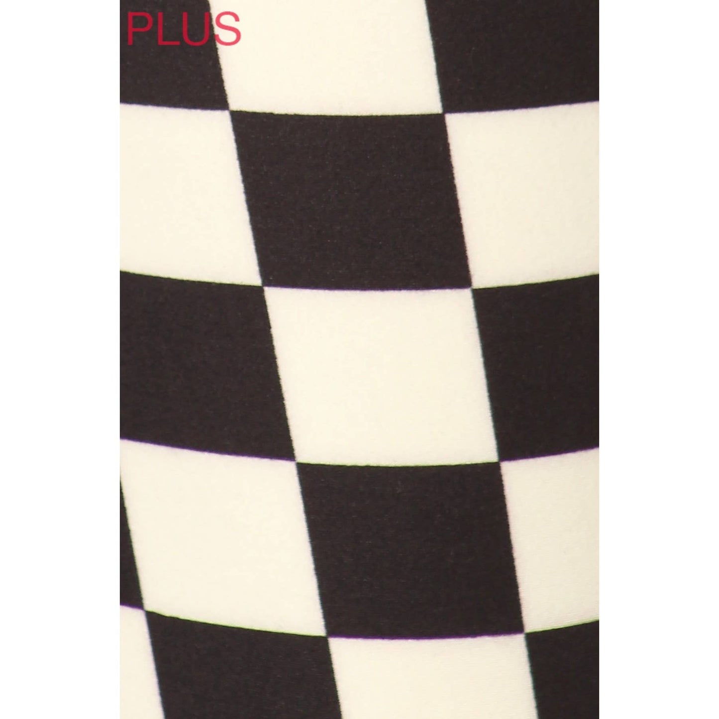 Checkered Black and White Plus Size Leggings