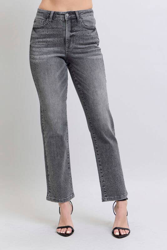 HW Rhinestone Straight: Gry / 5(27)