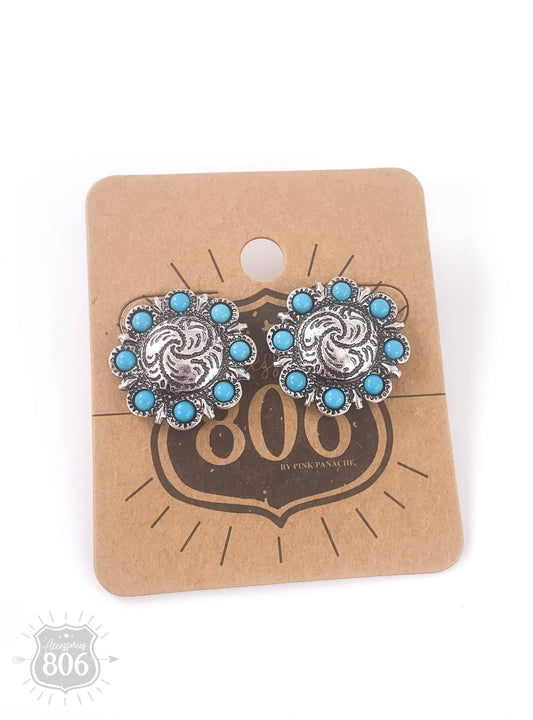 Concho Stud Earrings