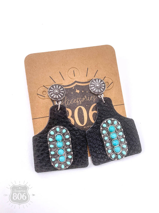 Ear Tag Concho Earrings